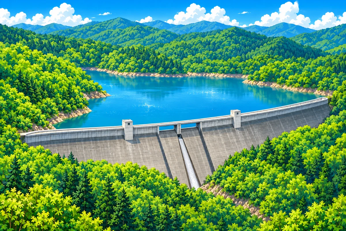 中野方ダムのイラスト