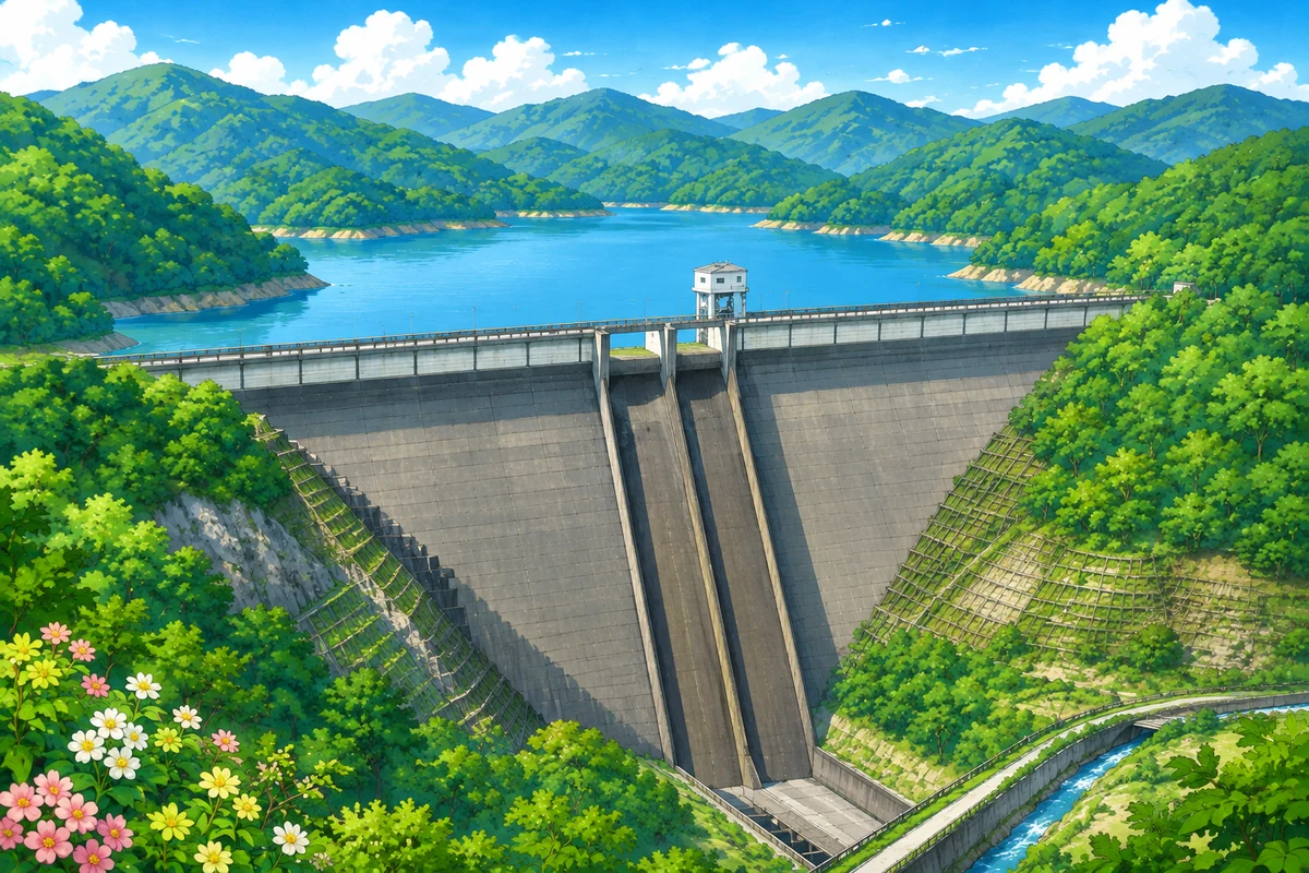 境川ダムのイラスト